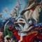 Apokalypse I (re. Teil)      200 x 150 cm, Öl/Lwd